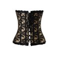 thumbnail image 2 of Floral Pattern Corset Bustier Top Sexy Steel Boned Corset Body Shaper Bustier for Women, 2 of 5