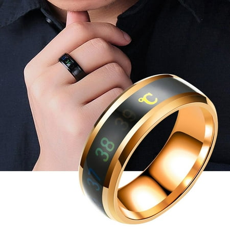 Temperature Measuring Ring Intelligent Thermometer Ring Waterproof ...