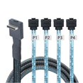 thumbnail image 4 of YongCo 90 Degree PCIe OCuLink SFF 8611 4i to 4X 7P Male to Male Splitter Cable, 4 of 8