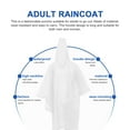 thumbnail image 6 of Poncho Mens Raincoat with Hood Cycling Coats for Waterproof Disposable White Eva Man, 6 of 6