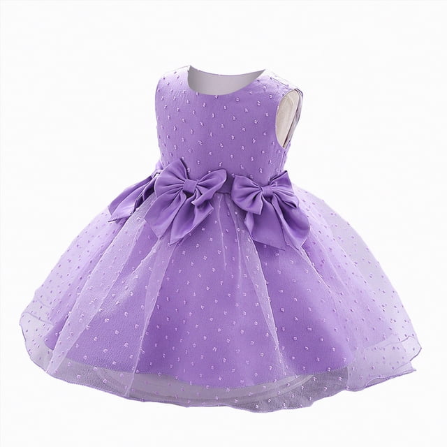 gdxvjhbj Robe à Paillettes pour Fille Robe Tutu pour Tout-Petite Robes d'Été en Tulle Robe de Fête Princesse Robe d'Été 3 6 Mois (Violet,3-6 Months)