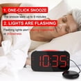 thumbnail image 5 of HUIYUE Loud Vibrating Alarm Clock, Digital Display, Dual Alarms, Hearing Impaired, 5 of 7