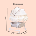 thumbnail image 4 of Cuna Bebé Moisés Mecedora Bambineto Aeiou Beige, 4 of 4
