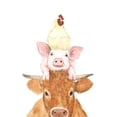 thumbnail image 2 of White Ladder 15x18 White Modern Wood Framed Museum Art Print Titled - Cluck-Oink-Moo Stack, 2 of 4
