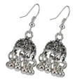 thumbnail image 4 of 2xJhumka Pendiente Mujer Boho Campana Borla Tribal Gitana Pendiente Plata Yuyangstore Pendientes colgantes de campana para mujer, 4 of 7