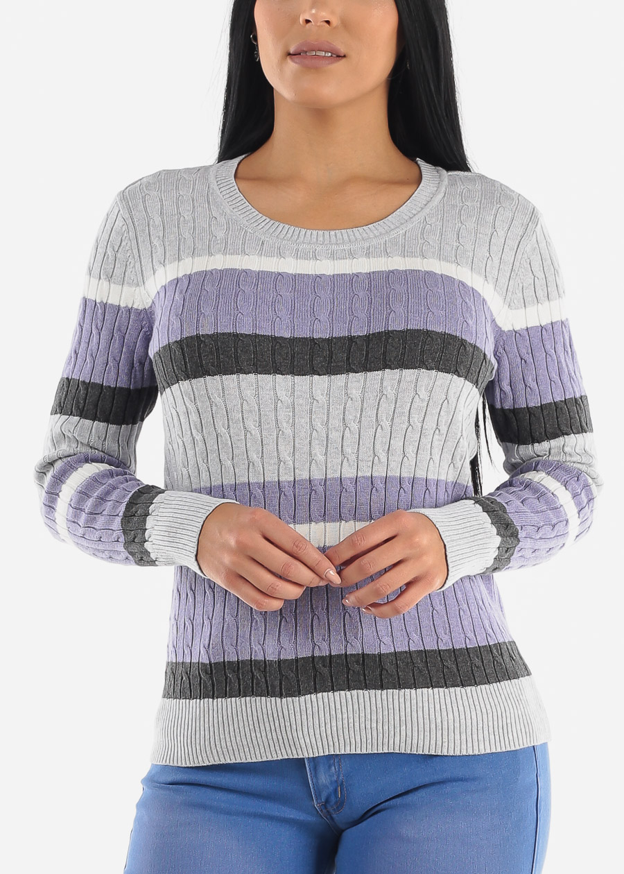 Kyerivs Womens Fuzzy Crewneck Pullover Long Sleeve Cozy Fluffy Warm Tops