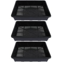 Kudiqi 3pcs Sprouting Trays Kit Soil-Free Wheatgrass Bean Sprout Grower Nursery Trays