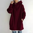 thumbnail image 2 of CAICJ98 Coat Rack Freestanding Women's Hooded Sweatshirts Casual Long Sleeve Oversized Hoodies Zip Up Jackets with Pockets ,L, 2 of 5