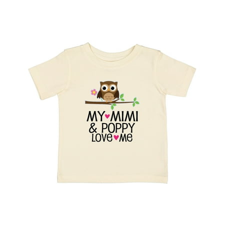 

Inktastic Mimi and Poppy Love Me Grandchild Owl Gift Baby Girl T-Shirt