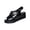 Black, variant on Women's Fashionable And Casual Summer Thick-Soled Outdoor Wedge Sandals Brown 8.5