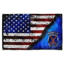 10th Mountain Cib Stars&stripes Flag 3x5Feet Military Banner with 2 Brass Grommets