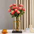 thumbnail image 5 of 12PCS Artificial Silk Flowers Realistic Roses Bouquet Long Stem for Home Wedding Decoration Party (Black-1), 5 of 5