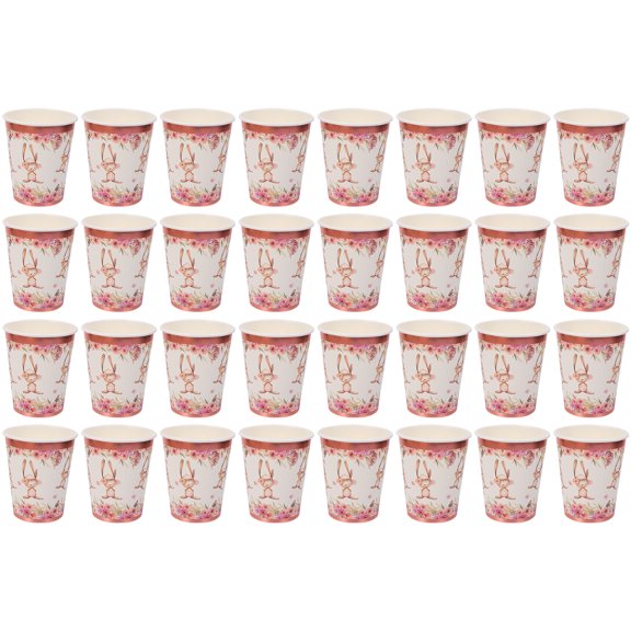 Jiyike 4 set/32pcs Disposable Bronzing Tableware Easter Party Beverage Cups Party Favor