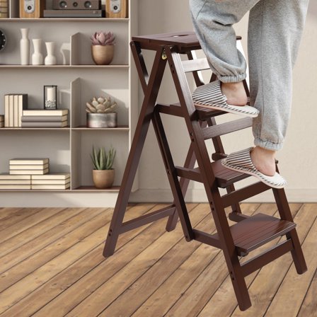Step Stools/Step Ladder/Counter Chair/Folding Portable Wooden Step Stool