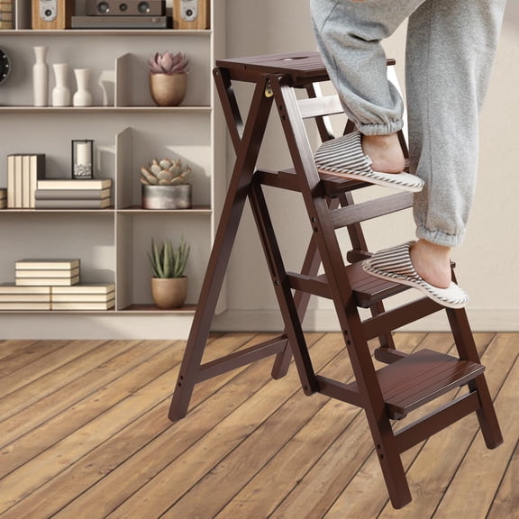 Step Stools/Step Ladder/Counter Chair/Folding Portable Wooden Step Stool