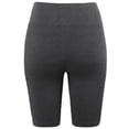 thumbnail image 3 of A2Y Women's Running Exercise High Waisted Bike Cotton shorts Charcoal L, 3 of 5