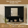 thumbnail image 6 of Euroco Wall-Mounted Bathroom Medicine Cabinet with Mirror, Adjustable Shelves, Waterproof MDF, Space-Saving Storage for Bathroom, Bedroom or Living Room, 35"x28.7", 6 of 9