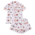 thumbnail image 3 of LILIYA Halloween Pajamas Women Ghost Pumpkin Printed Short Sleeve Lapel Button Shirts and Shorts Cute Soft Nightwear Sleepwear European and Style, 3 of 10