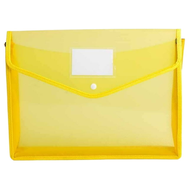 Miyuadkai Documents Holder Envelope Folder File Storage Bag with Snap Button Transparent Plastic Files Certificate File Holder/Document Folder for Certificate Legal Document Organizer Multic