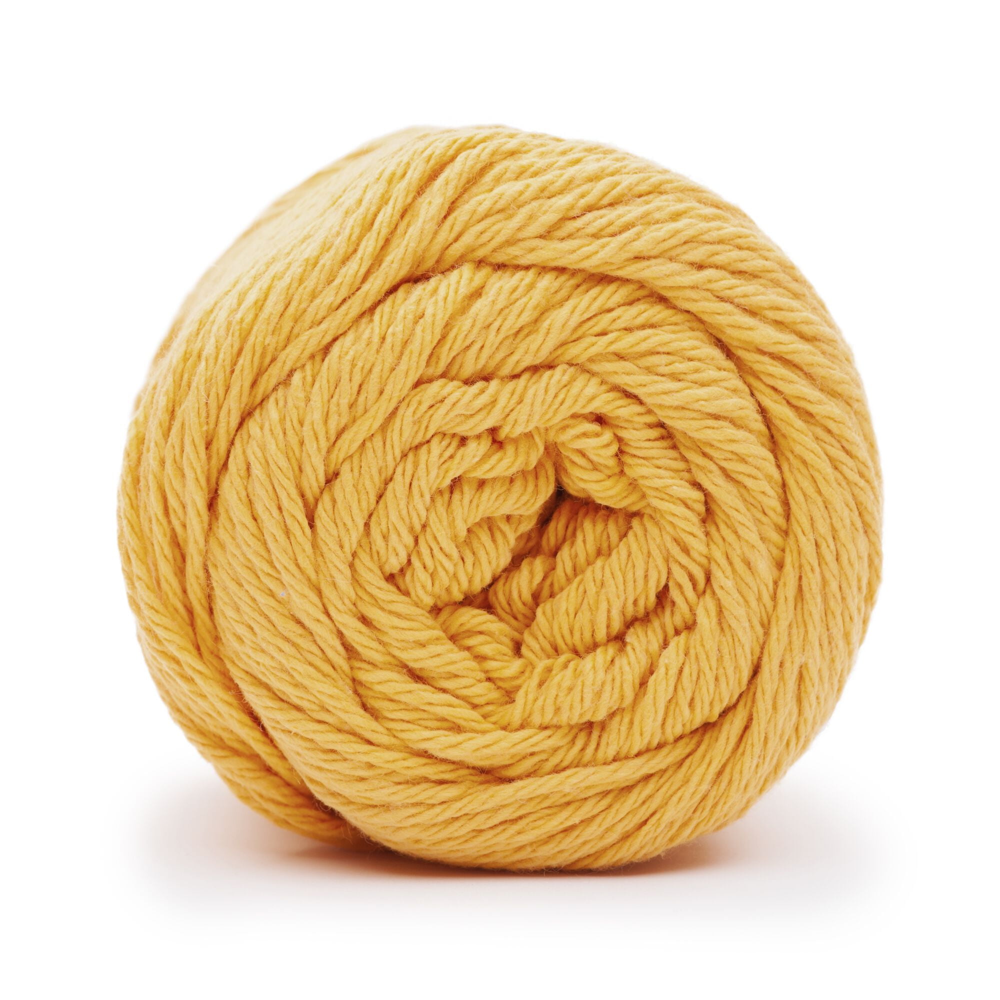 (3 pack) Peaches & Creme Solid 4 Medium Cotton Yarn, Gold 2.5oz/70.9g, 120 Yards