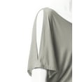 thumbnail image 4 of Doublju Womens Short Sleeve Dolman Drape Loose Fit Tunic Top(Plus Size Available), 4 of 5