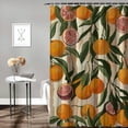 thumbnail image 2 of Shiartex Decorative Peach Shower Curtain for Bathroom,Cute Shower Curtain Set Waterproof Polyester Fabric,Bathroom Shower Curtain Sets Hooks,Machine Washable Fruit Theme Peachy Pink 36x72, 2 of 7
