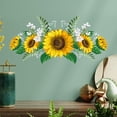thumbnail image 5 of Calcomanía de pared de girasol - Pegatinas de girasoles impermeables Palo de pared de flores amarillas para sala de estar Dormitorio Cocina Decoración de fondo, 5 of 5