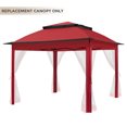 thumbnail image 6 of COOS BAY 11x11 Replacement Gazebo Top with Air Vent Sunshade Polyester Top Cover Only, Red, 6 of 6