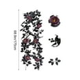 thumbnail image 3 of Halloween Garland Simulation Black Rose Leaf Rattan Halloween Home Black Decoration Arrangement Artificial Rose Leaf Rattan Fall Wreath, 3 of 6