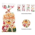 thumbnail image 4 of 100 PCS Christmas Cellophane Treat Bags with Tie, Plastic Christmas Bags for Candy Goody Cookie Gift Wrap Xmas Pouches Winter Holiday Party Favors Supplies Decorations, 4 of 5