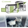 thumbnail image 5 of Aivituvin Chicken Coop with Chickens Mobile Hen House with Run Chicken House On Wheels Outdoor Poultry Cage Duck Coop,1 Unit, 5 of 9
