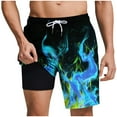 thumbnail image 1 of Pantalones Cortos para Hombre Cintura Elástica con Bolsillos, Forro de Impresión de Moda Casual para la Playa, Al Aire Libre Y el Uso Diario, 1 of 6