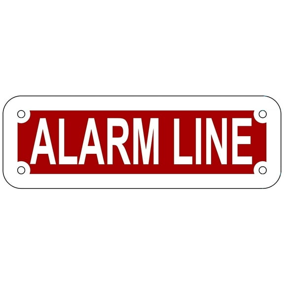 Alarm LINE Sign (Reflective,Aluminum, RED 2X6 (ref-2201)