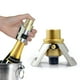 thumbnail image 4 of BRIGHTFUFU 2 piezas de acero inoxidable Tapón de vino Sellador al vacío Tapón de botella de vino espumoso Tapón de champán sellado con escala Tim (dorado), 4 of 7