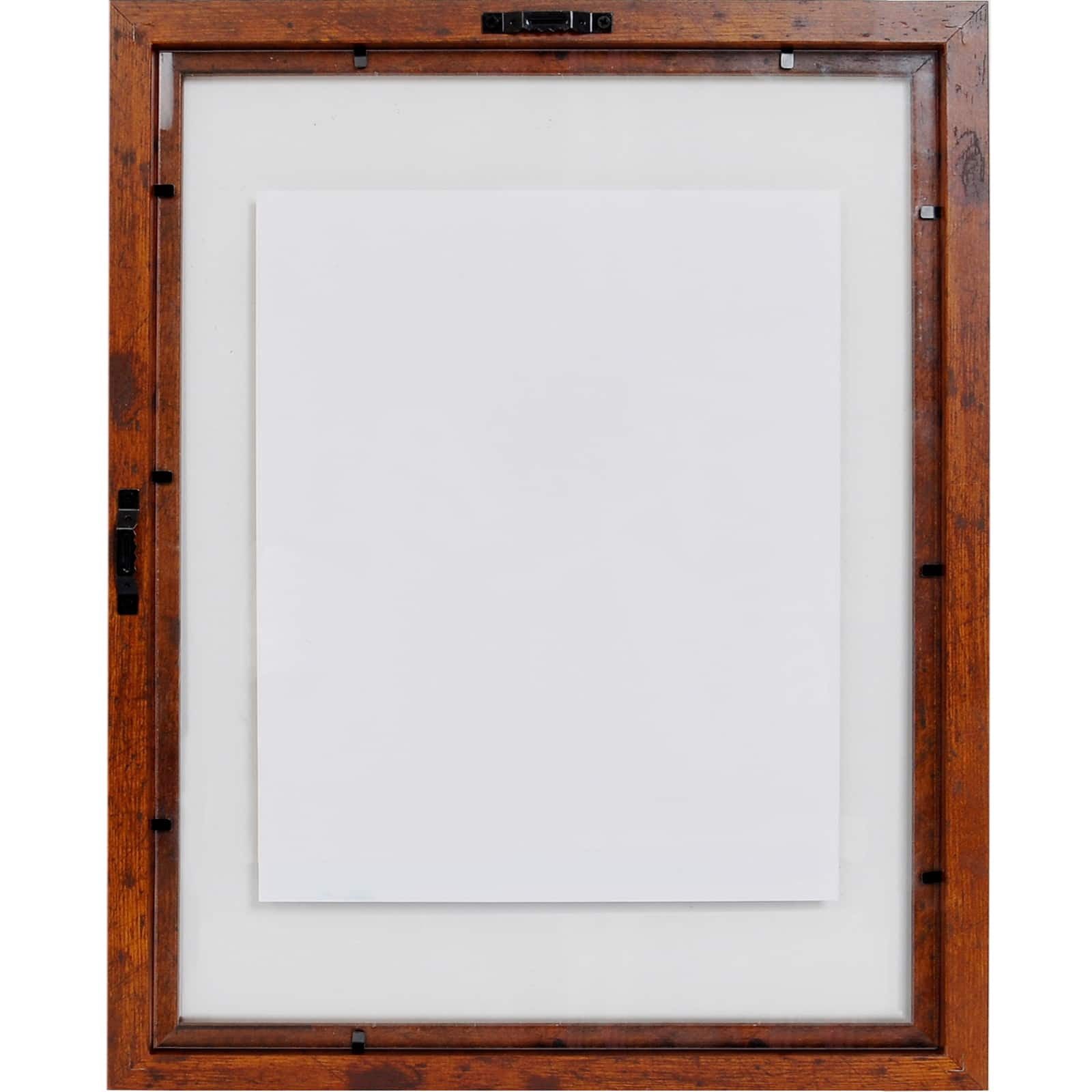 Studio Decor 11" x 14" Honey Belmont Float Picture Frame - Includes Pre-attached Hanging Hardware, Horizontal or Vertical Display - 1 Pack