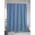thumbnail image 5 of Pure Royalblue Extra Long Shower Curtain Set, Waterproof Shower Curtains for Bathroom, Simple Solid Color Washable Fabric Cloth Bath Curtain for Bathtub Decoration with Hooks 72x96 Inches, 5 of 6