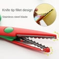 thumbnail image 3 of Children Kids Paper Craft Scissors 6 Cutting Patterns Curved Edges DIY Decorative Scissor for Scrapbook Album Photos Clear, 3 of 6