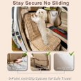 thumbnail image 4 of Funda de asiento de coche para perros YOVEEKLE, suave, de felpa, impermeable, color canela, 4 of 7