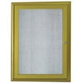 thumbnail image 3 of Aarco Products  Inc. OWFC2418G Enclosed Bulletin Board with Aluminum Waterfall Style Frame. Frame is Gold. Back Panel is Neutral Burlap Weave Vinyl. 24 in.Hx18 in.W. One Door., 3 of 3