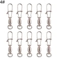 thumbnail image 6 of NIBOLOG 10Pcs Stainless Steel Fishing Connector Bearing Rolling Swivel with Snap Pins, 6 of 7