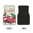 thumbnail image 2 of Honeii Merry Christmas 1 Print Car Foot Mat Four-Piece Set - Front & Rear Universal Car Floor Mats for SUVs, Trucks, Sedans, 2 of 7