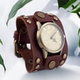 thumbnail image 2 of Pulseras de reloj con puntero de material cuero PU , ancho de banda 5,2 cm longitud de la correa 24 cm correa de material cuero PU suave, cómoda y transpirable , Fernando reloj de pulsera, 2 of 8