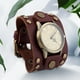 thumbnail image 3 of Reloj de PU para hombre, regalo premium para el Día del Padre, elegante movimiento, moda para San Valentín. Café, 3 of 9