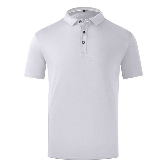 CFLVAEK Women's Business Shirts 3 Button Short Sleeve Summer Tops Dressy Work Collared Formal Tee