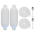 thumbnail image 3 of 2x Marine Boat , Anchor Buoy Float Inflatable Dock Edge Mooring Buoy Dock Float for Row Boats Fishing Small Boats, Yachts Boat Dock 1.5m White Rope, 3 of 8