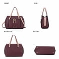 thumbnail image 5 of MKF Collection Elise Women’s Satchel Bag, Vegan Leather Large Handbag Purse by Mia K. -Black/Wine, 5 of 9