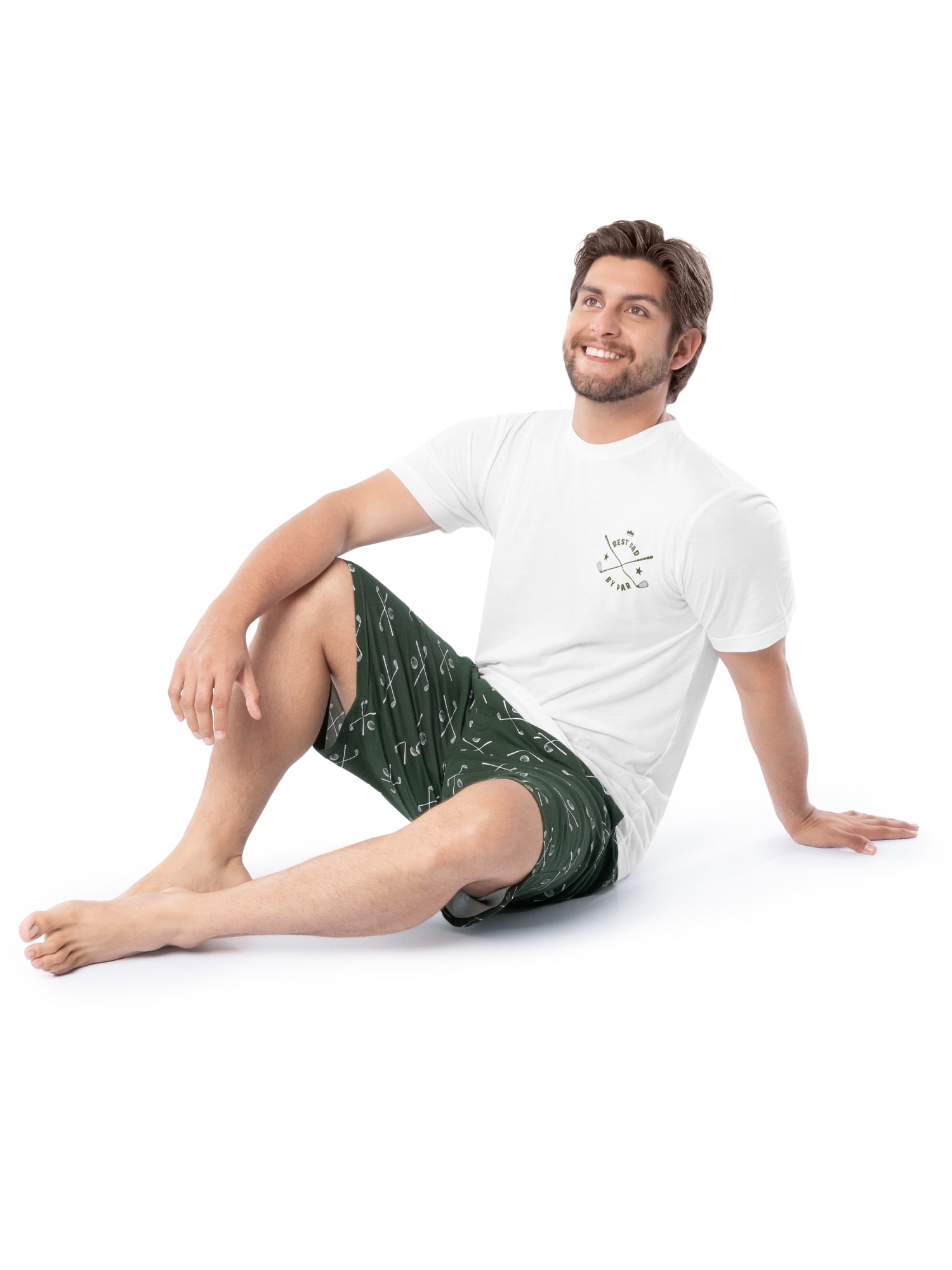 Fruit of the Loom Men's Father's Day Americana Graphic Sleep T-shirt and Pajama Short Set, Sizes S-XL