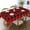 Color-2-2, variant on Traditional Blue Tartan Rectangular Tablecloth 55"x70" with Lace Edge, Washable Durable Table Cover for Dining, Indoor Outdoor Home Restaurant Decor