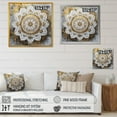 thumbnail image 4 of DESIGN ART Designart "White And Gold Mandala V" Boho Mandala Wall Art For Living Room 16 in. wide x 16 in. high, 4 of 5