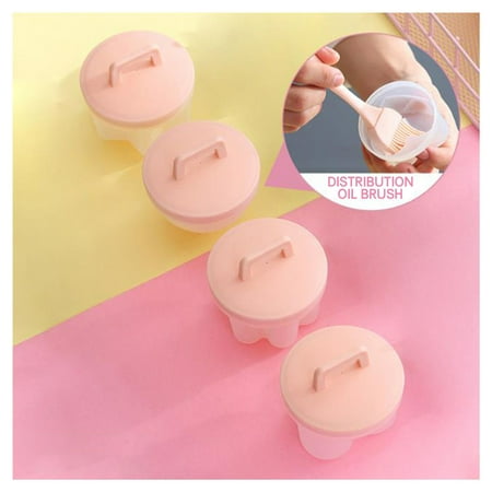 

4 PCS Egg Poacher Cups with Lids 4 Different Shapes Poached Eggs Die Ice Mold Specialty Kitchen Cookware Pink